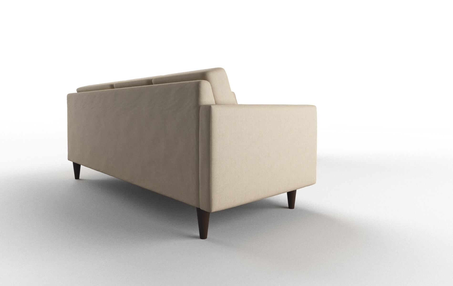 Turin Cosmo Fawn Sectional espresso legs 3