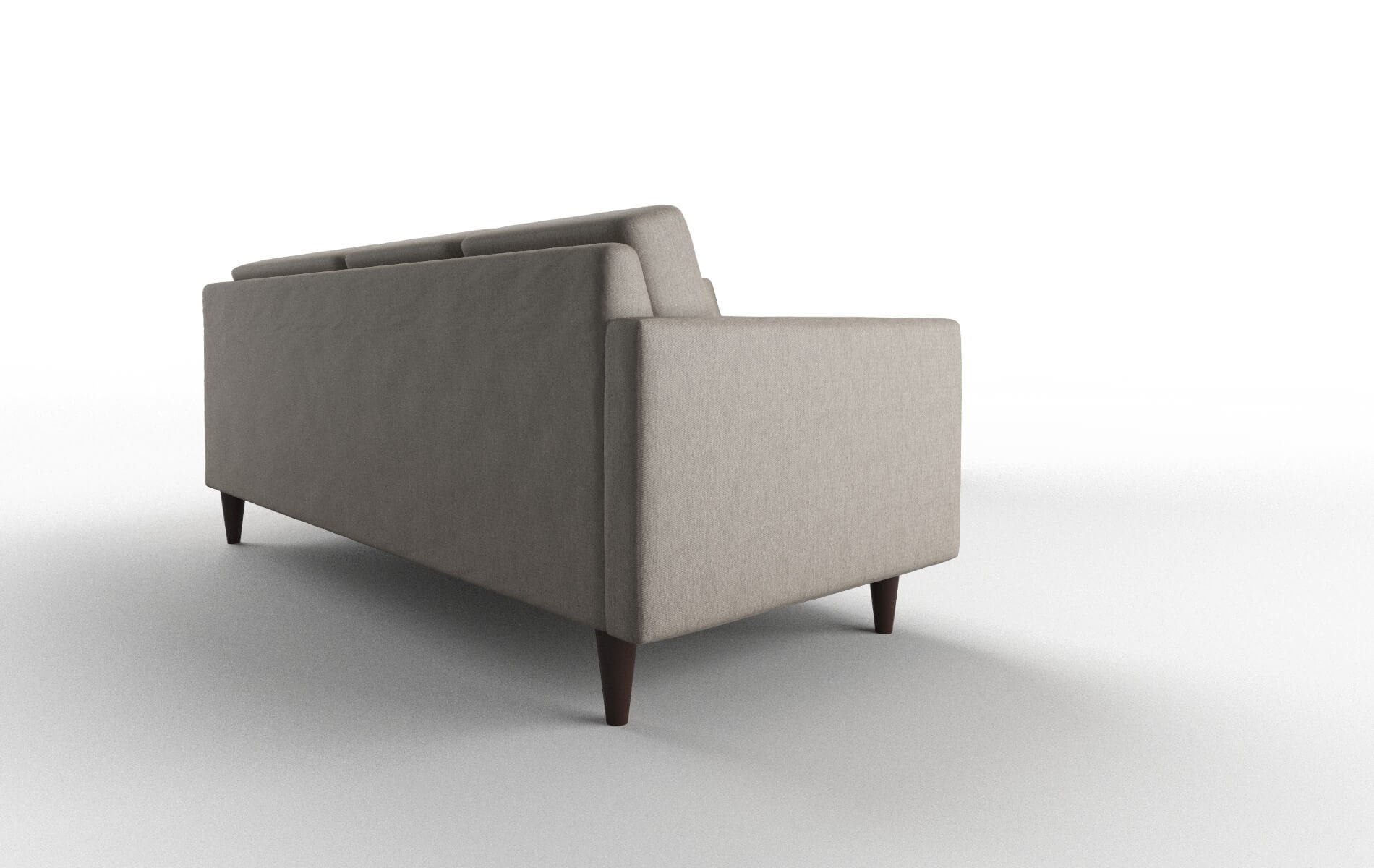 Turin Cosmo Taupe Sectional espresso legs 3