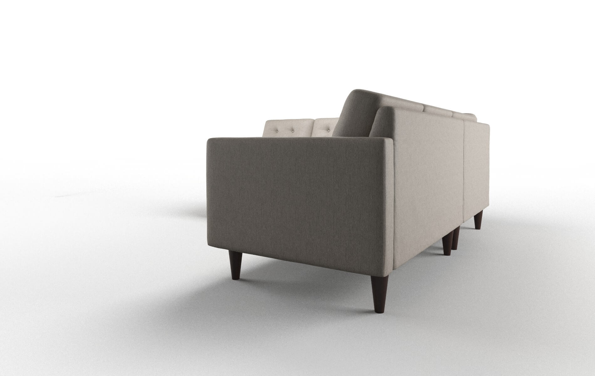 Turin Cosmo Taupe Sectional espresso legs 4