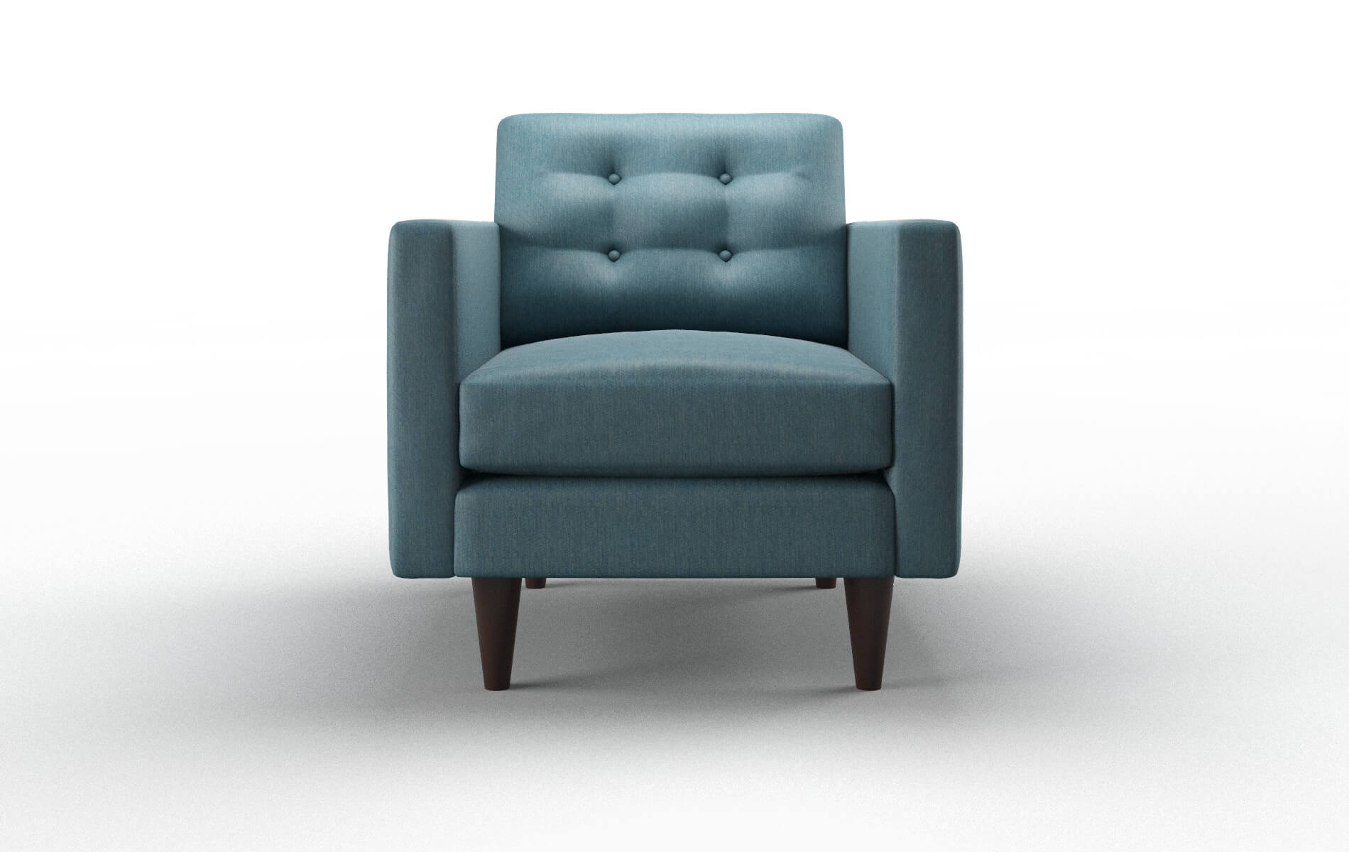Turin Cosmo Teal Chair espresso legs 1