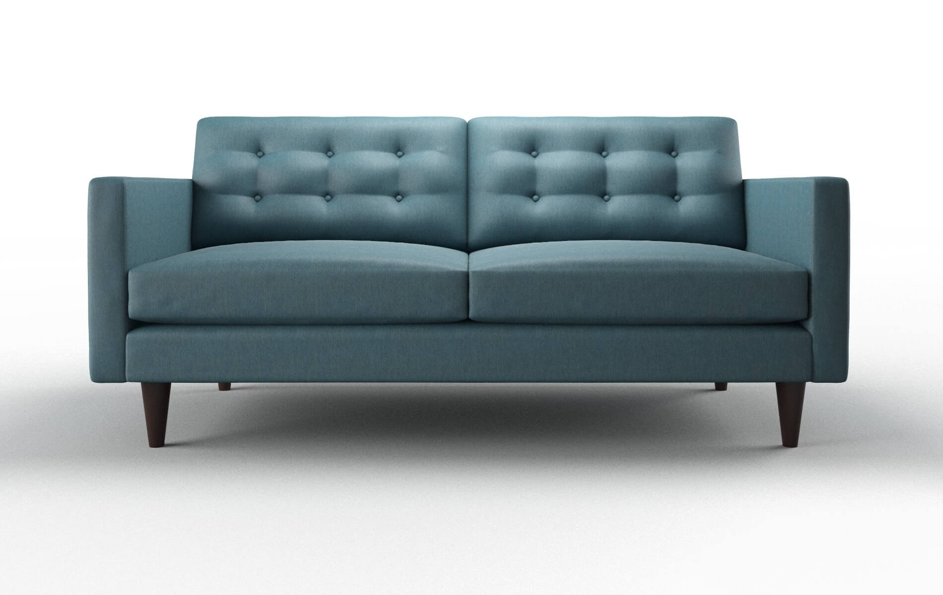 Turin Cosmo Teal Sofa espresso legs 1