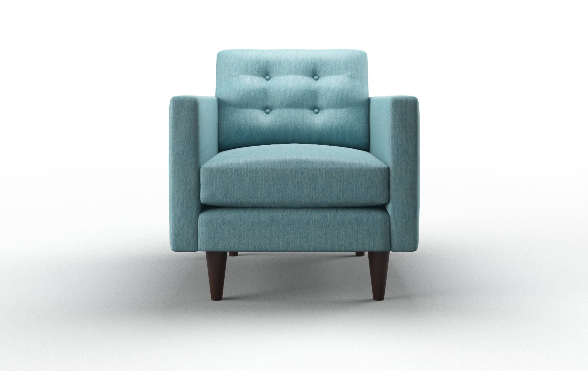 Turin Cosmo Turquoise Chair espresso legs 1