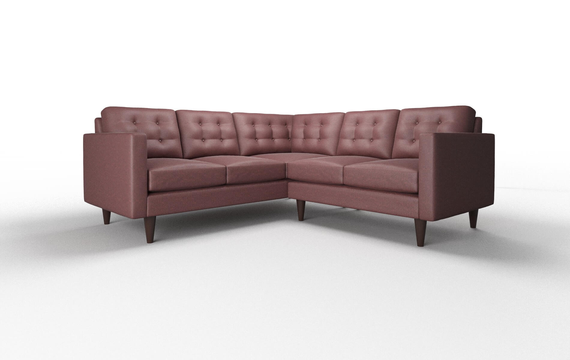 Turin Derby Berry Sectional espresso legs