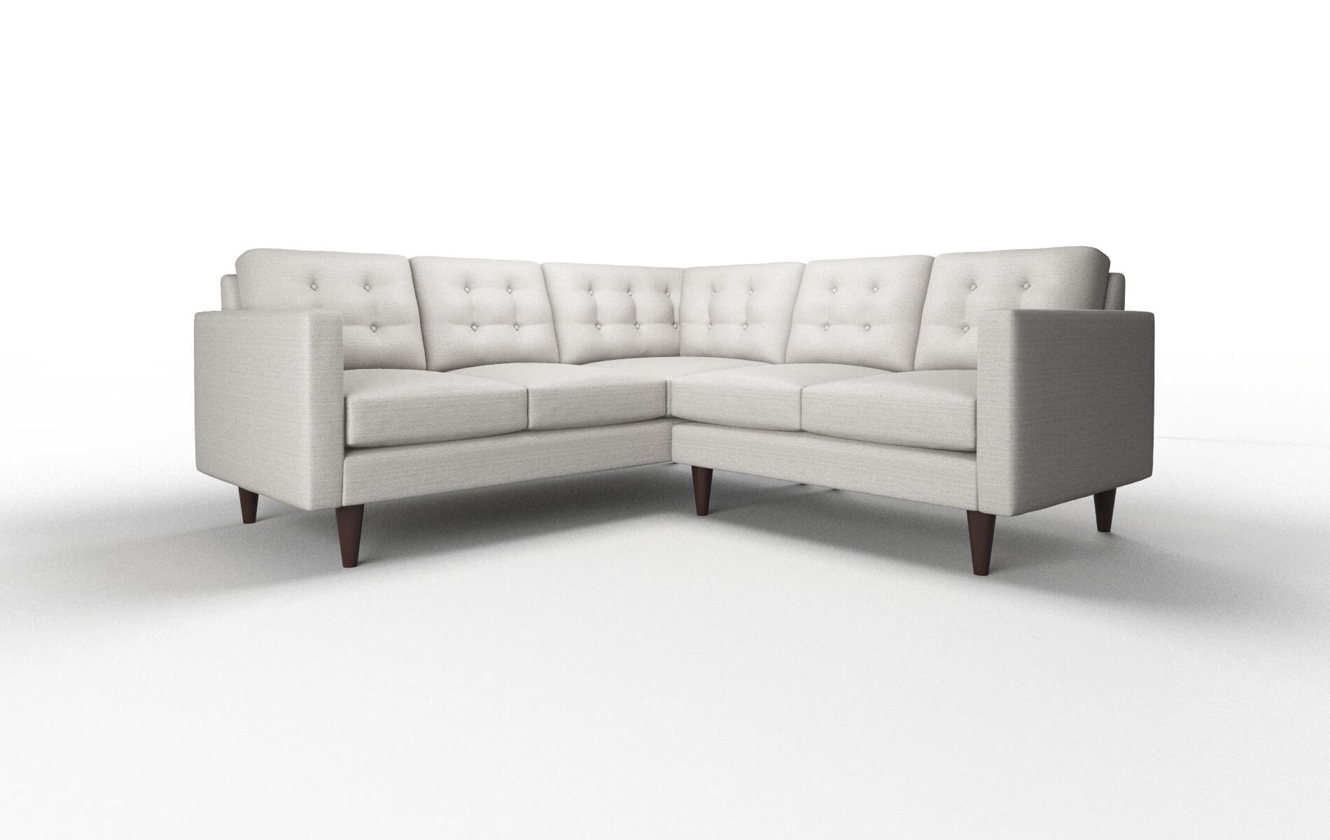 Turin Derby Grey Sectional espresso legs 1