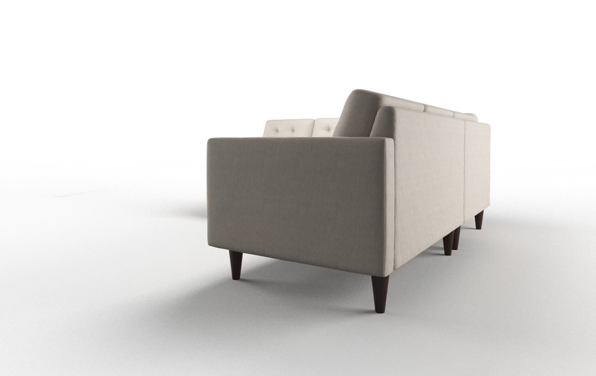 Turin Derby Linen Sectional espresso legs 4