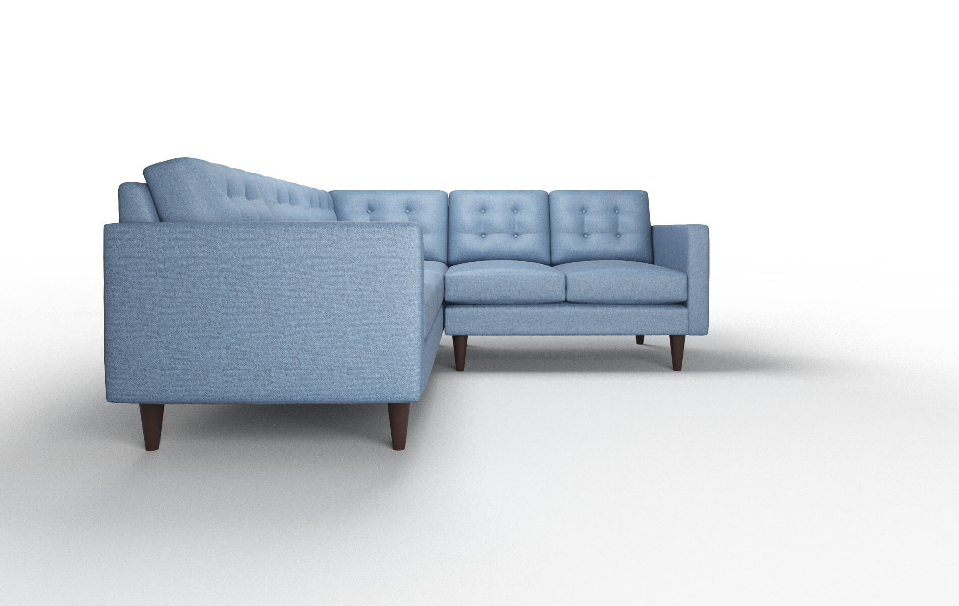 Turin Derby Navy Sectional espresso legs 2