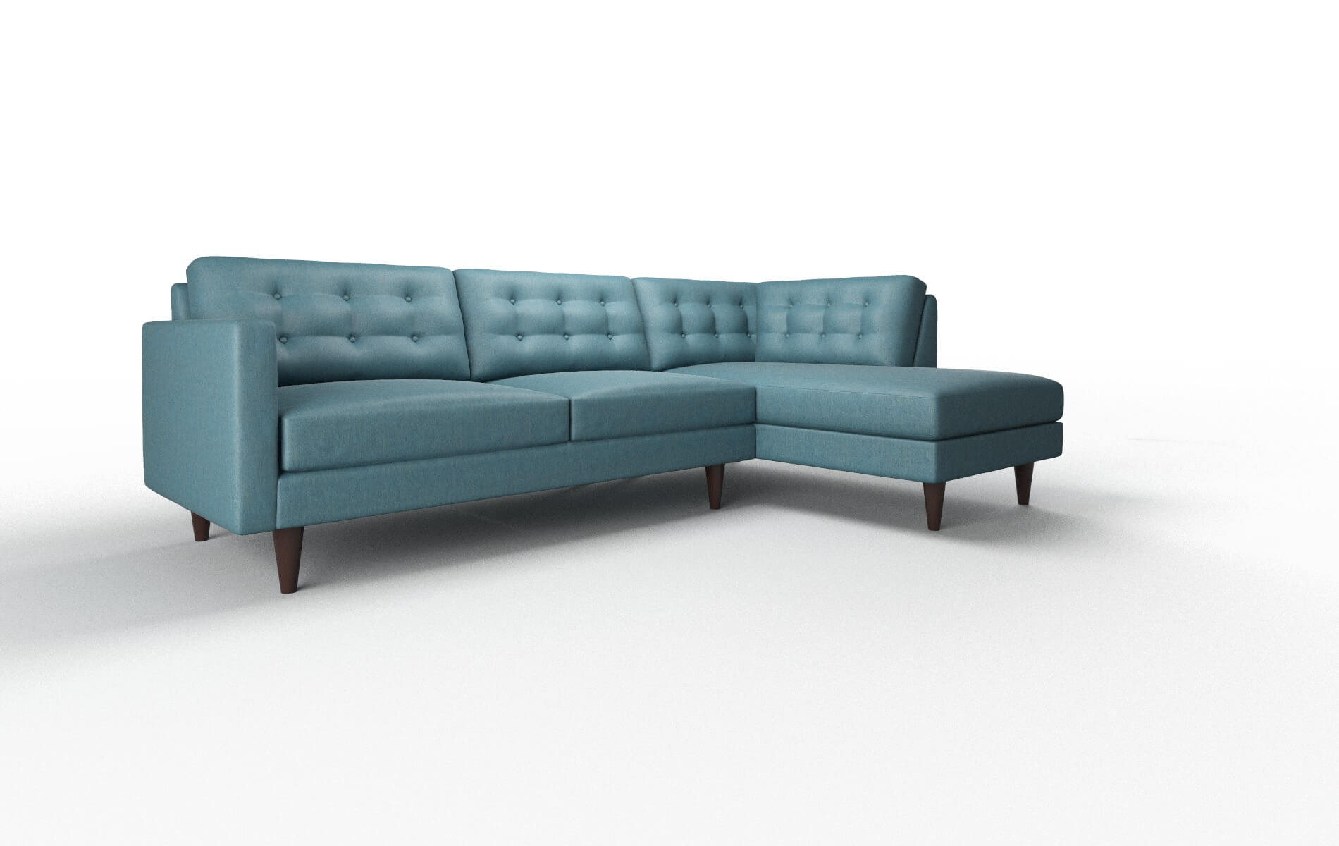 Turin Hepburn Teal Panel espresso legs 2