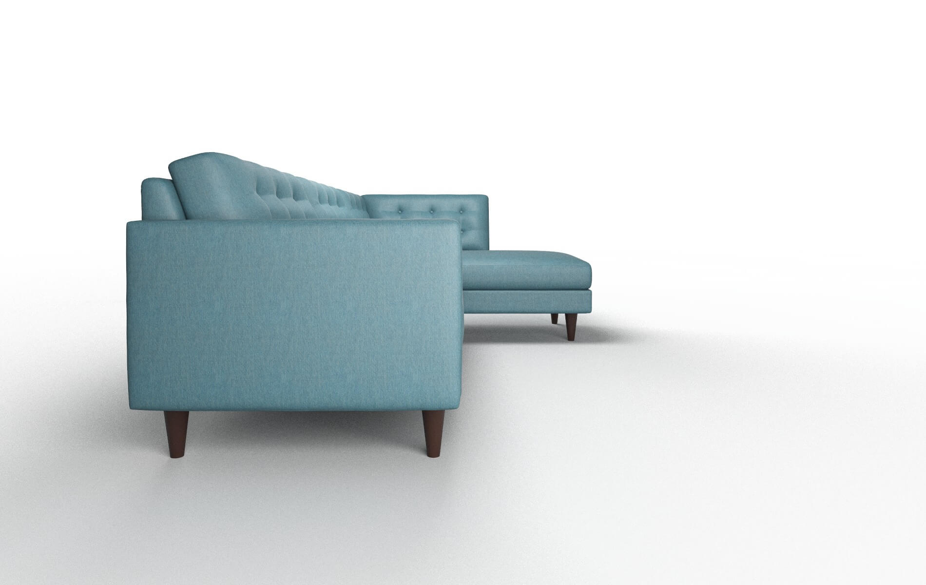 Turin Hepburn Teal Panel espresso legs 3