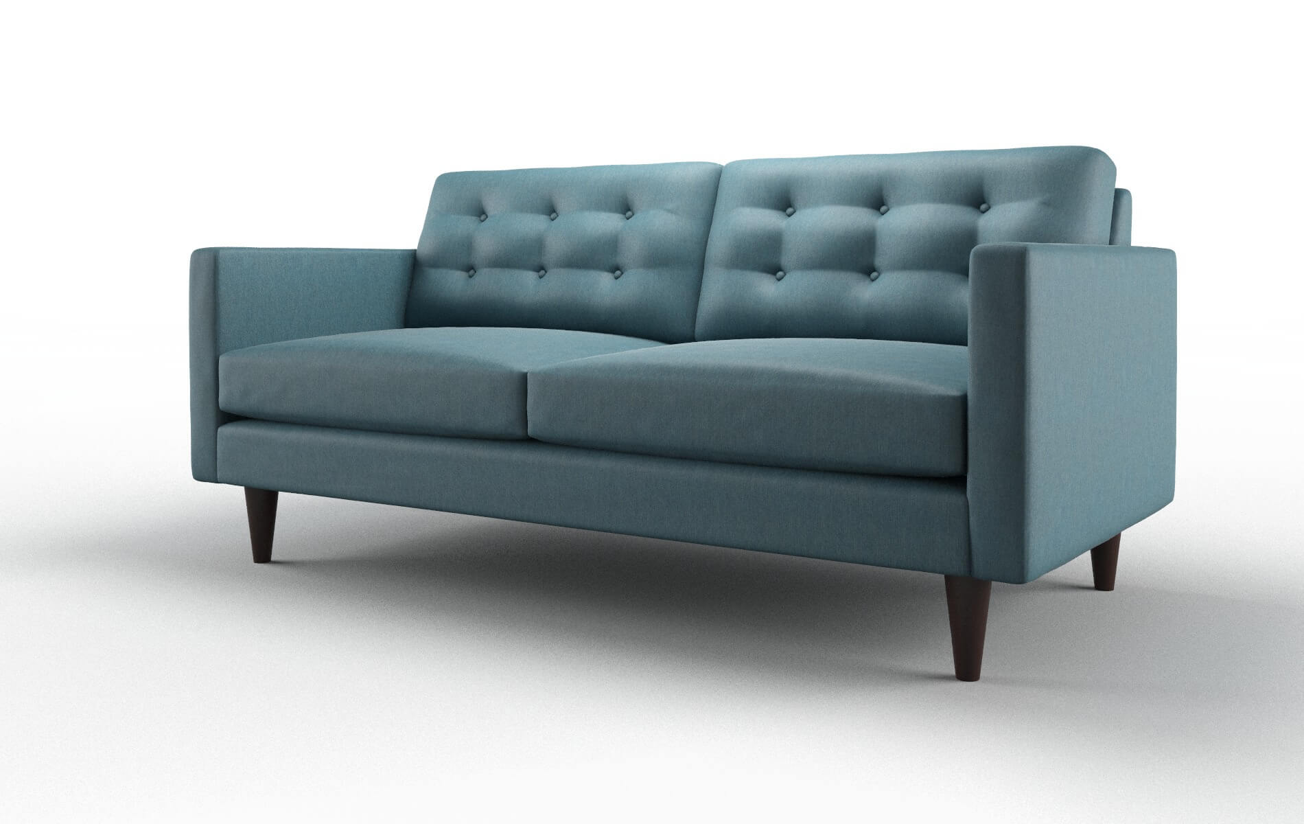 Turin Hepburn Teal Sofa espresso legs 4