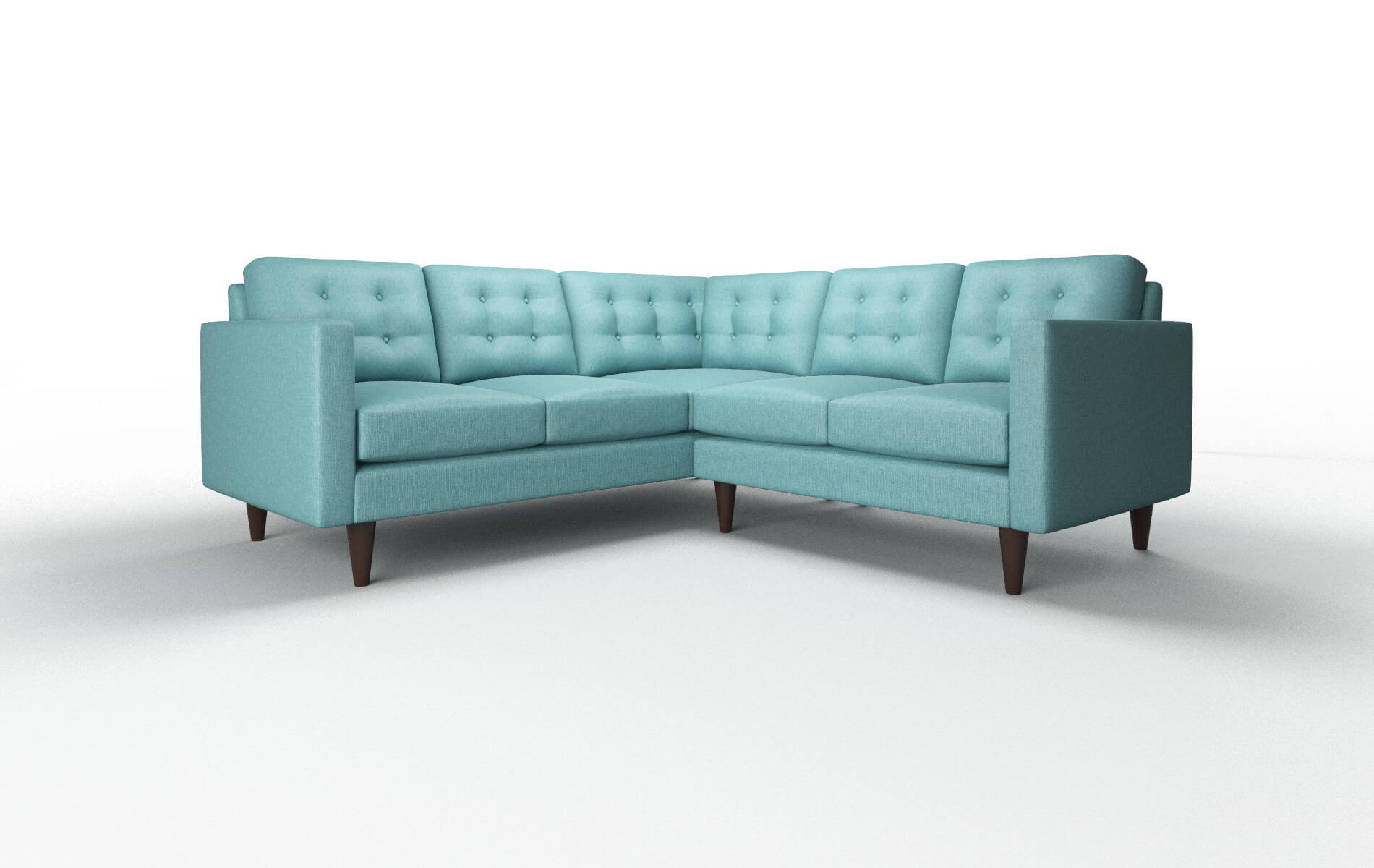 Turin Hepburn_hrp Emerald Sectional espresso legs 1