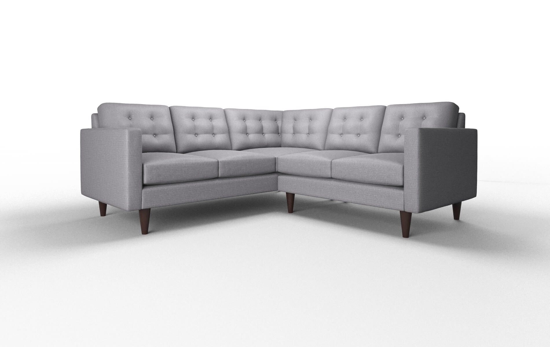 Turin Insight Denim Sectional espresso legs 1