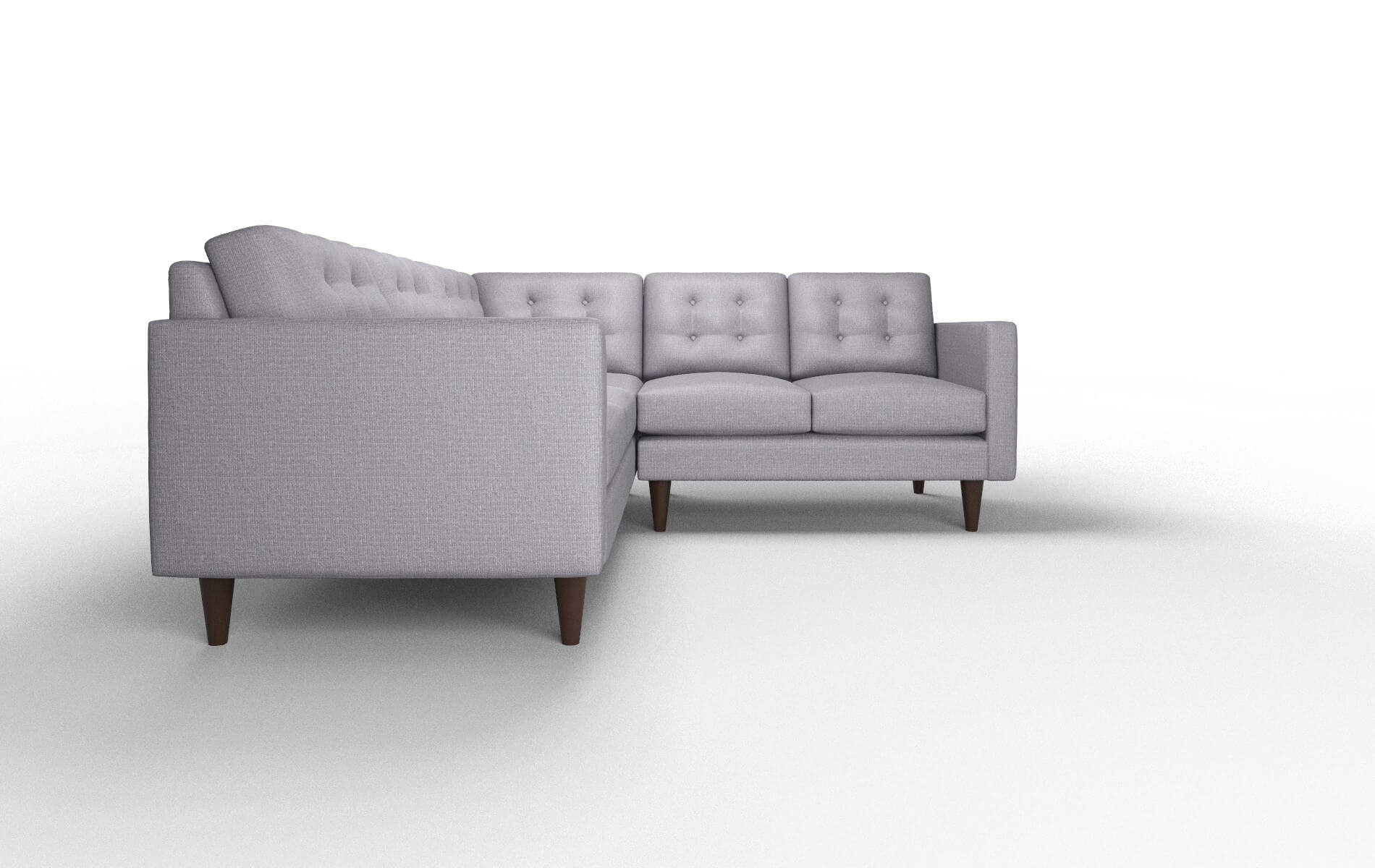 Turin Insight Denim Sectional espresso legs 2