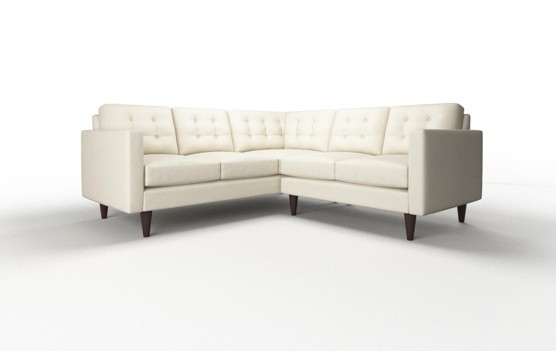 Turin Lana Sand Sectional espresso legs 1