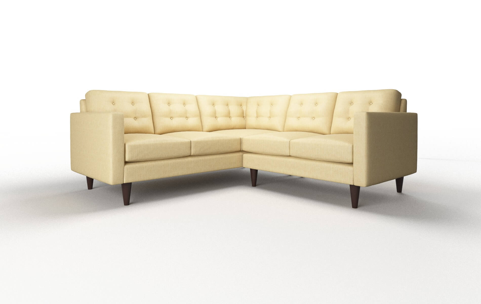 Turin Malibu maize Sectional Espresso Legs  1