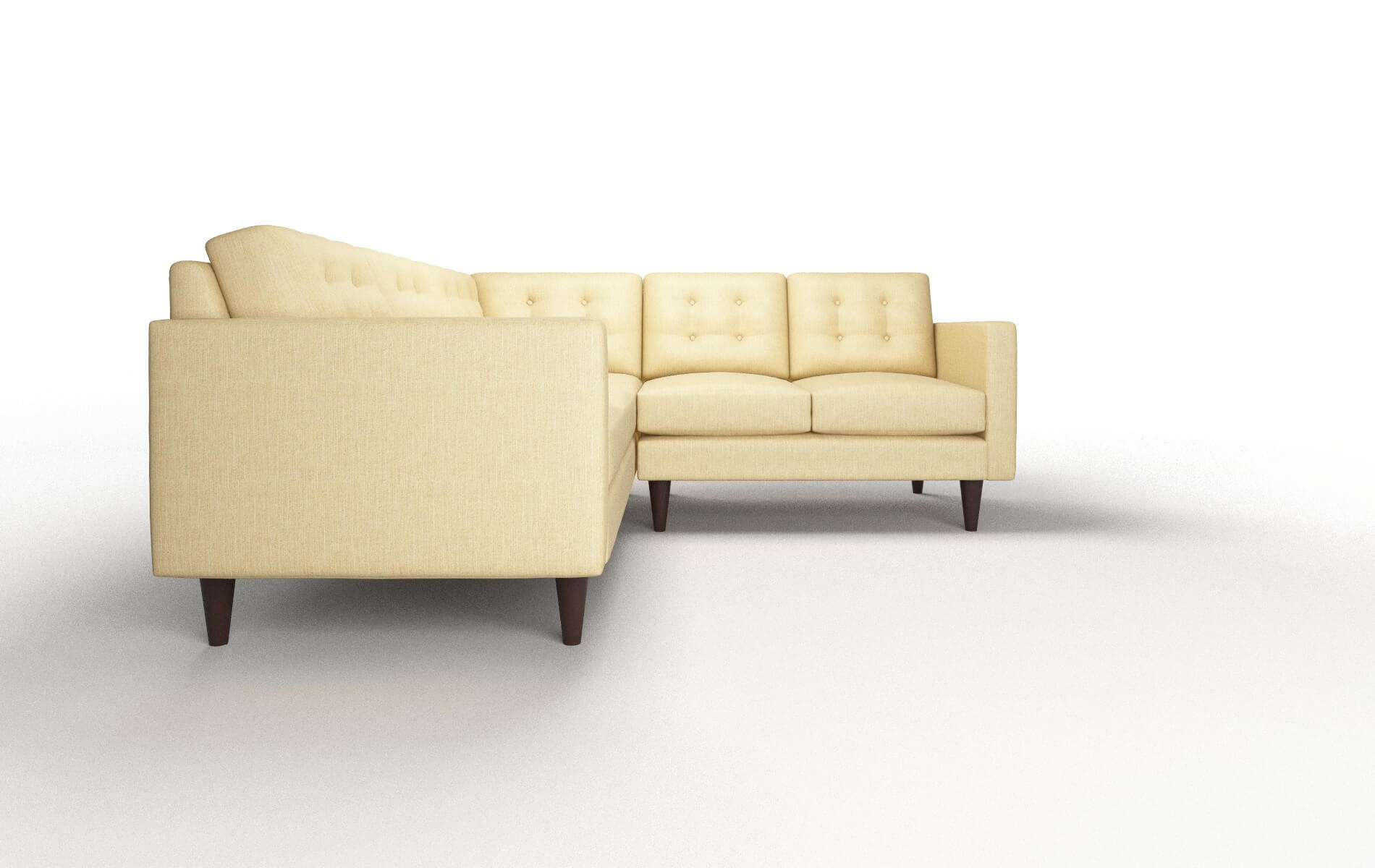Turin Malibu Maize Sectional espresso legs 2