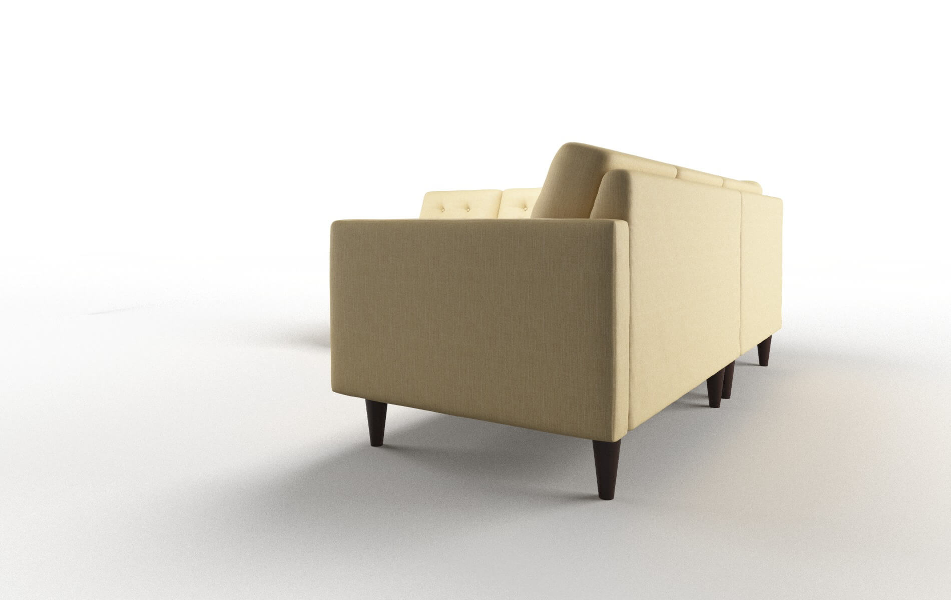 Turin Malibu Maize Sectional espresso legs 4