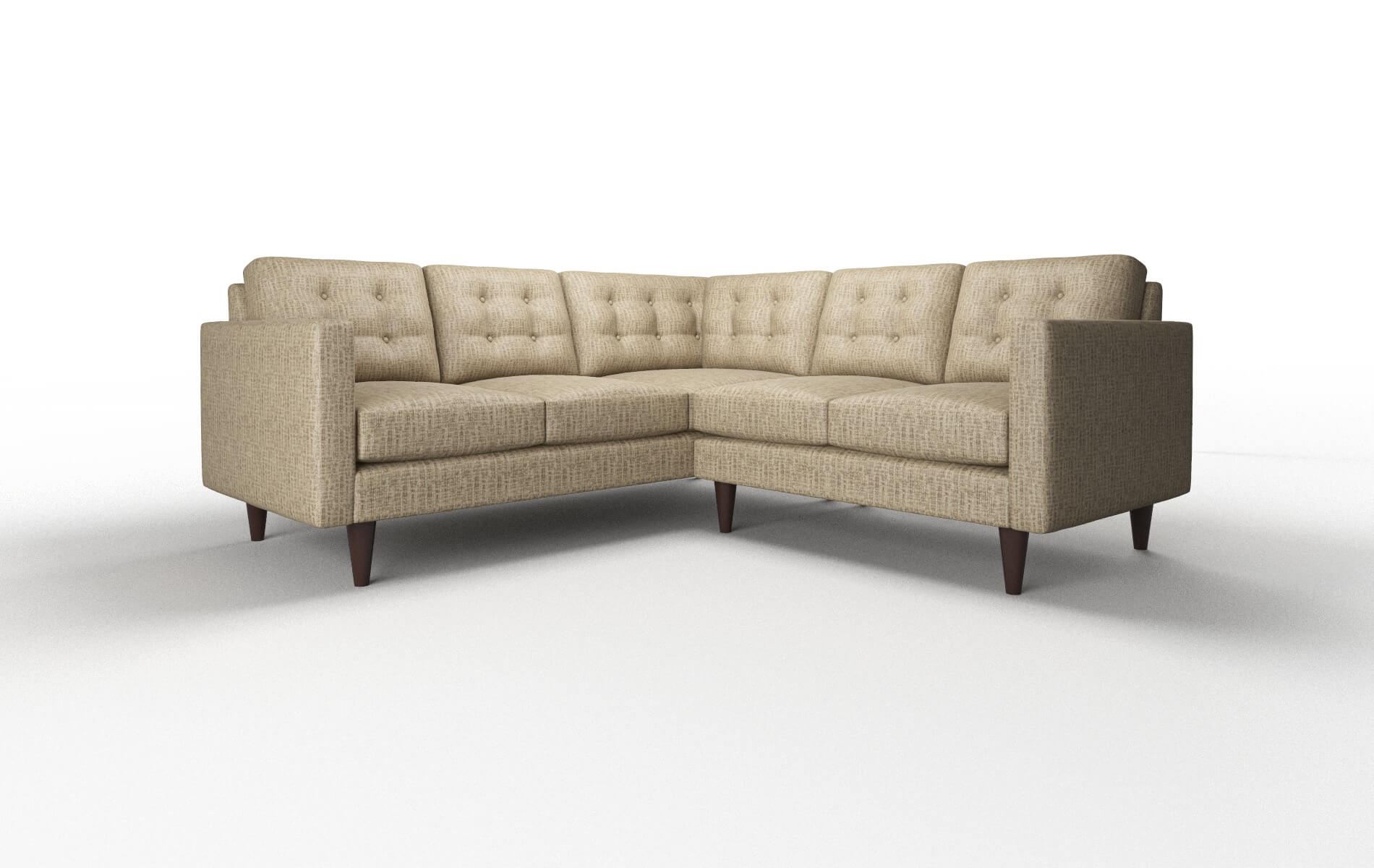 Turin Marcy Camel Sectional espresso legs 1