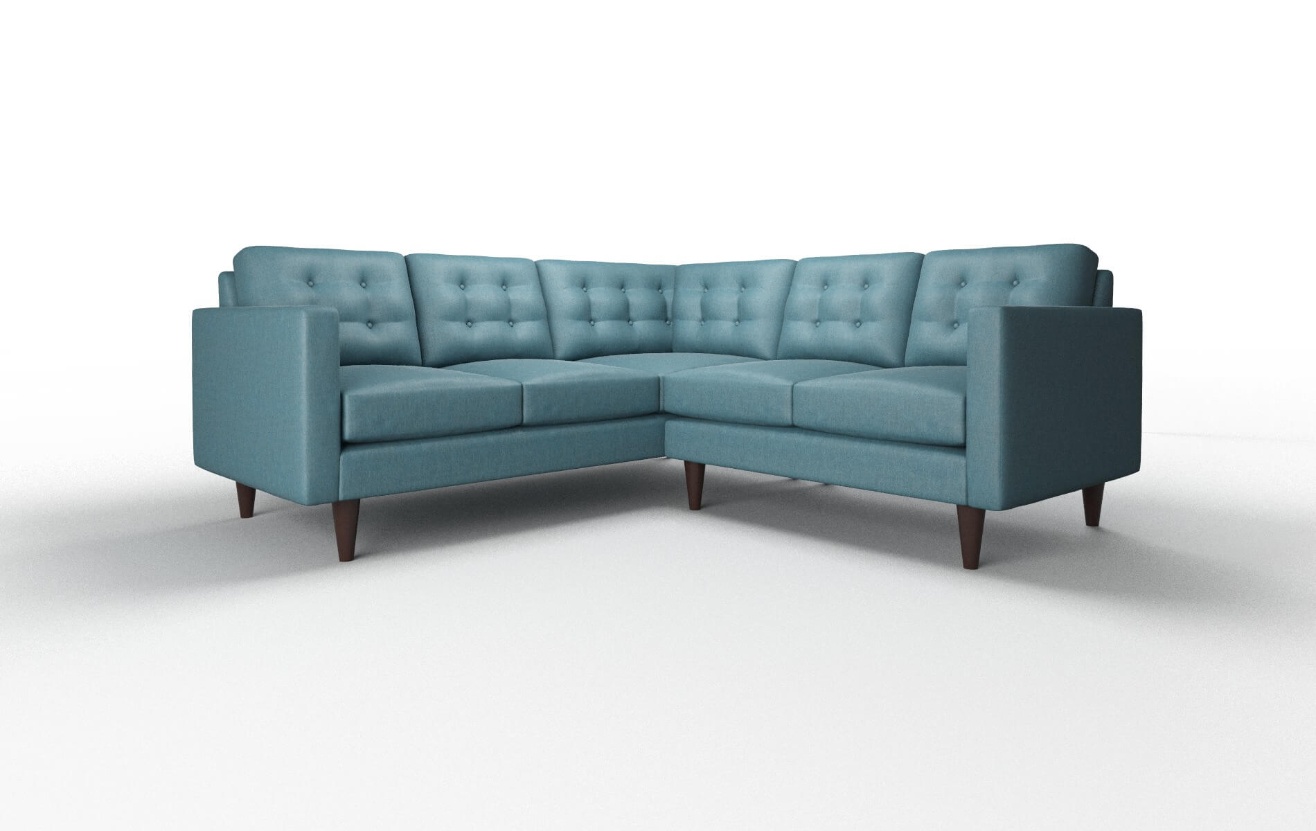 Turin Merit peacock Sectional Espresso Legs  1