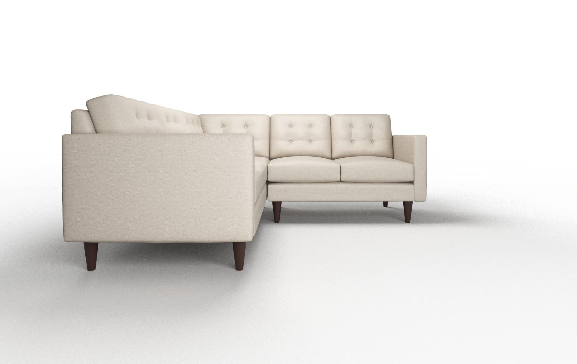 Turin Naples Almond Sectional espresso legs 2