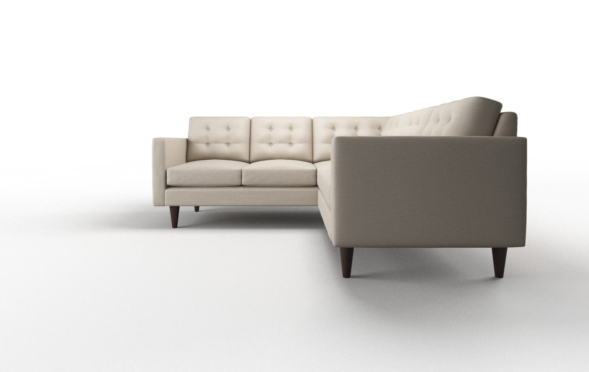 Turin Naples Almond Sectional espresso legs 5