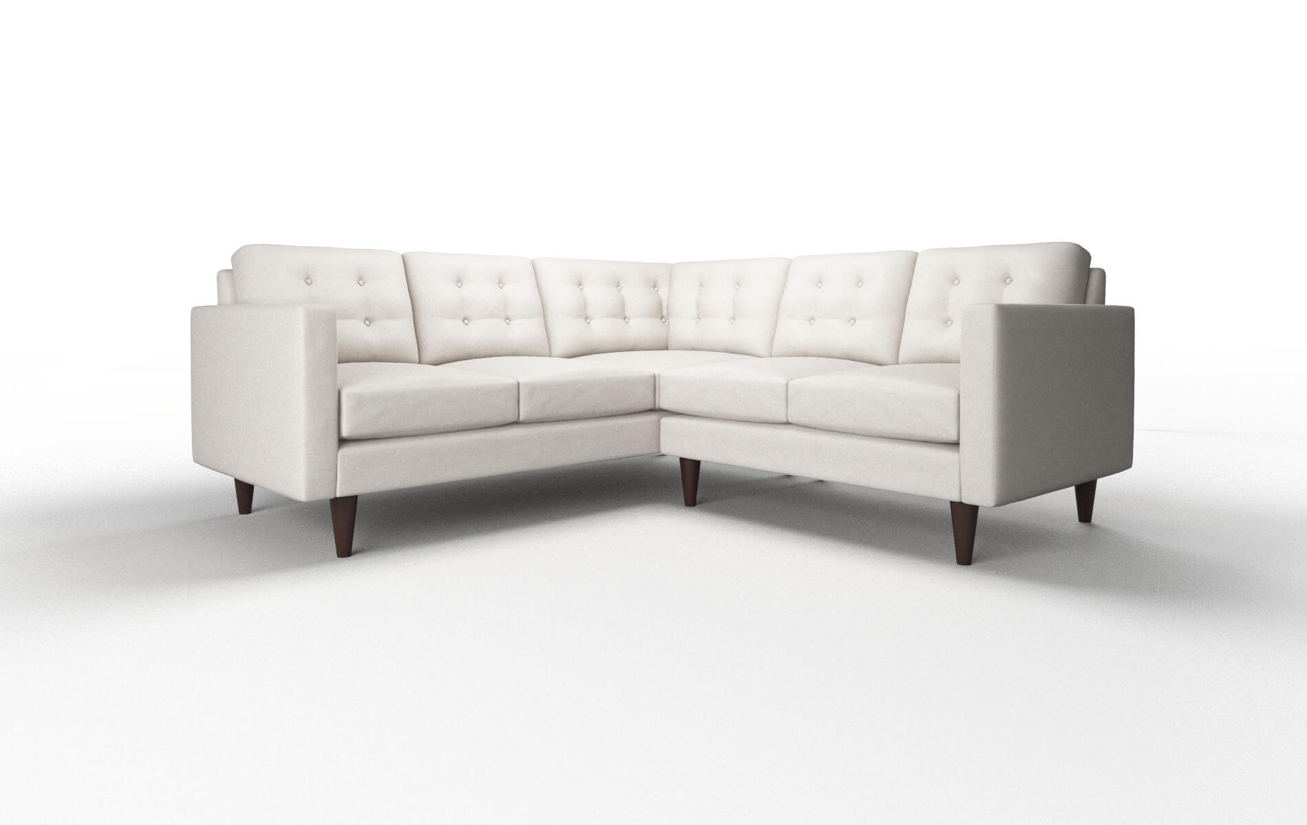 Turin Noble Grey Sectional espresso legs 1