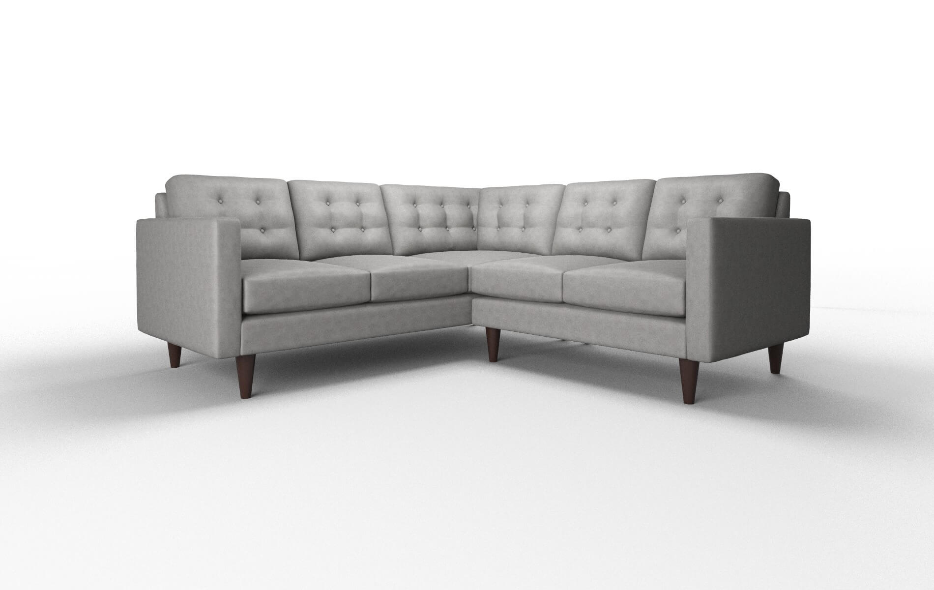 Turin Noble smoke Sectional Espresso Legs  1