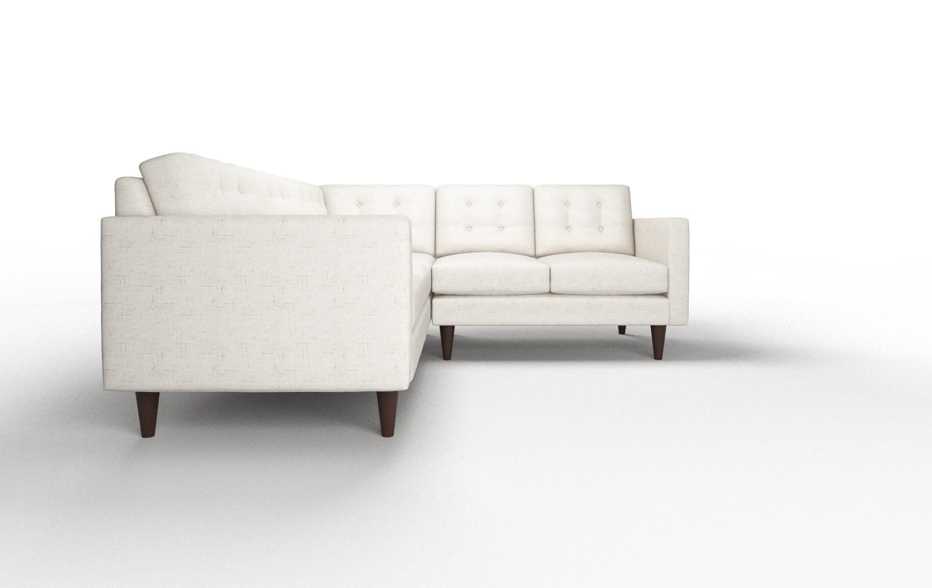 Turin Oceanside Natural Sectional espresso legs 2