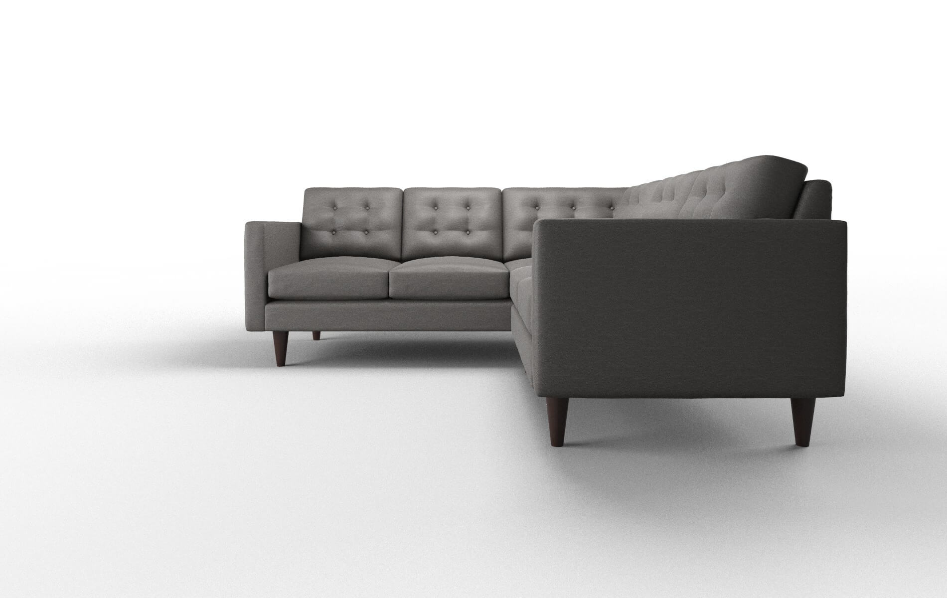 Turin Oscar Grey Sectional espresso legs 5