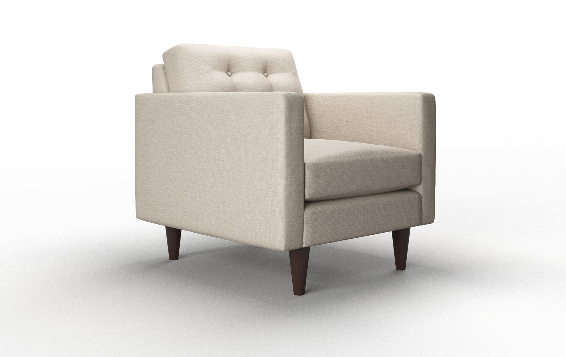 Turin Oscar Linen Chair espresso legs 2