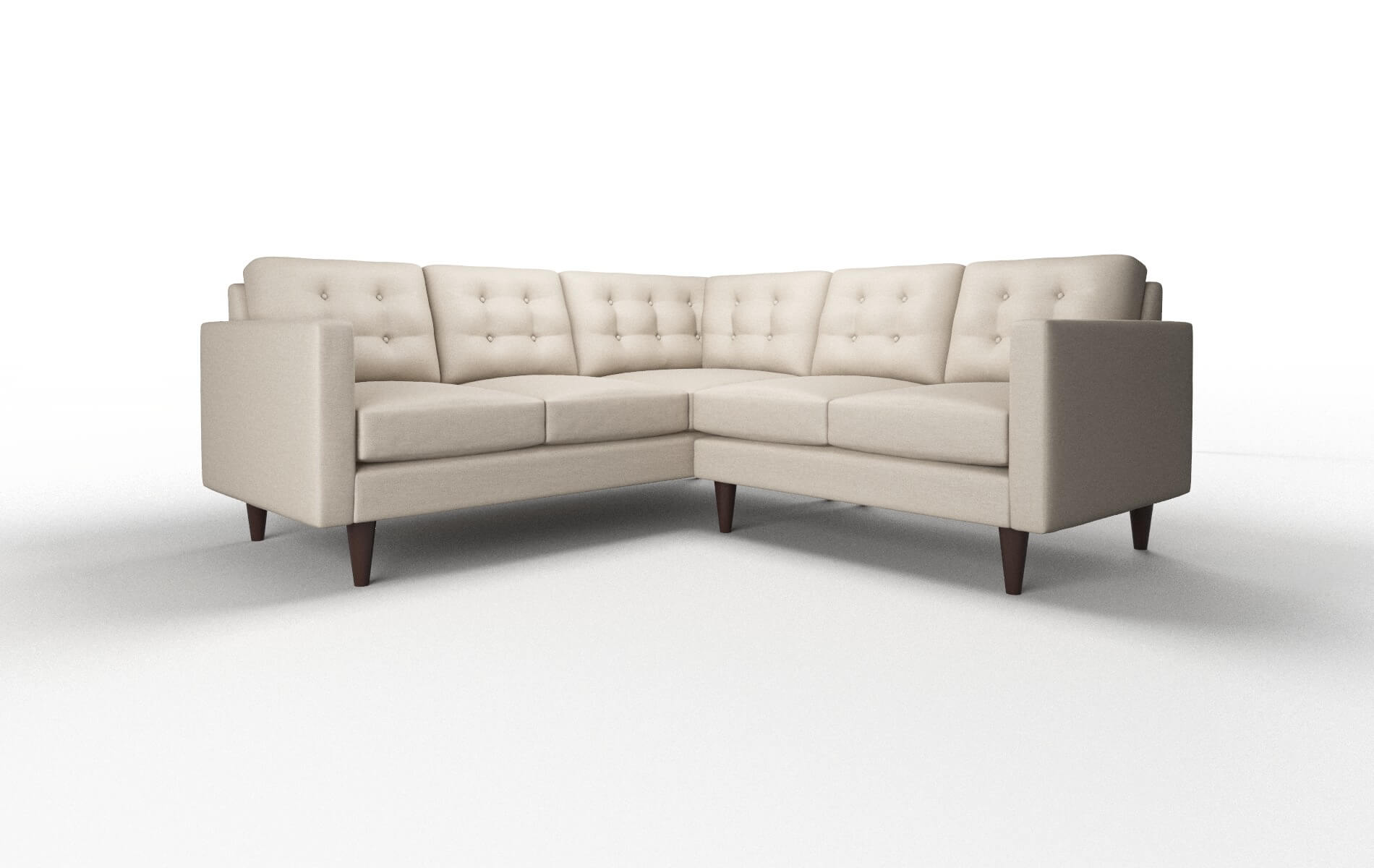 Turin Oscar linen Sectional Espresso Legs  1