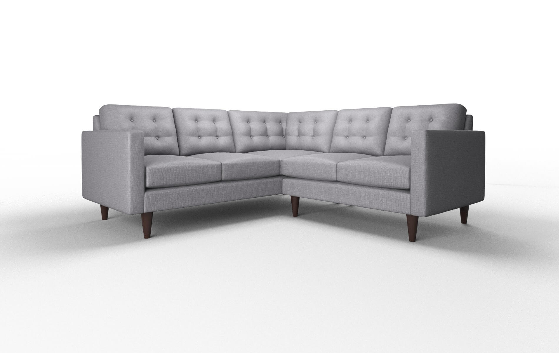 Turin Parker Ash Sectional espresso legs 1