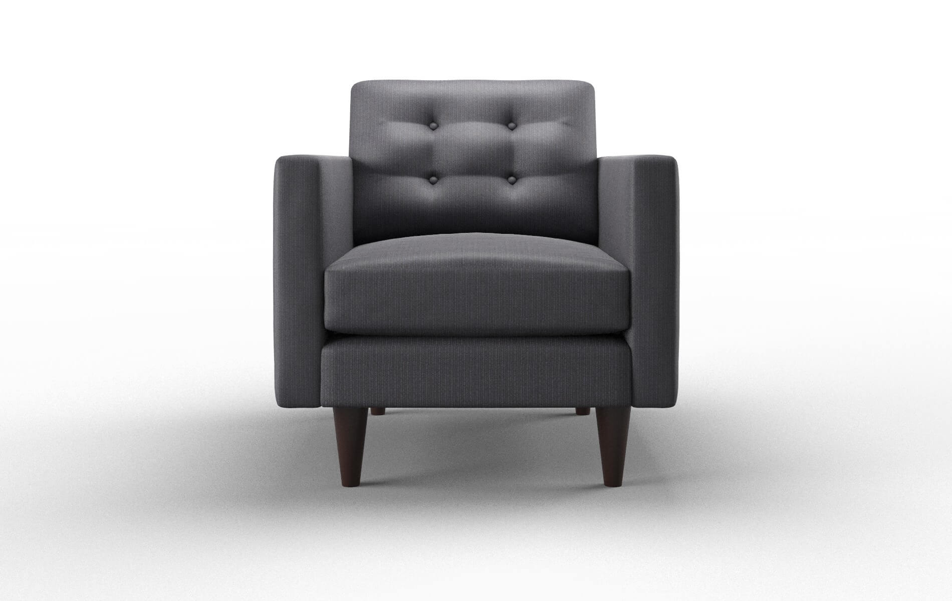 Turin Parker Charcoal Chair espresso legs 1