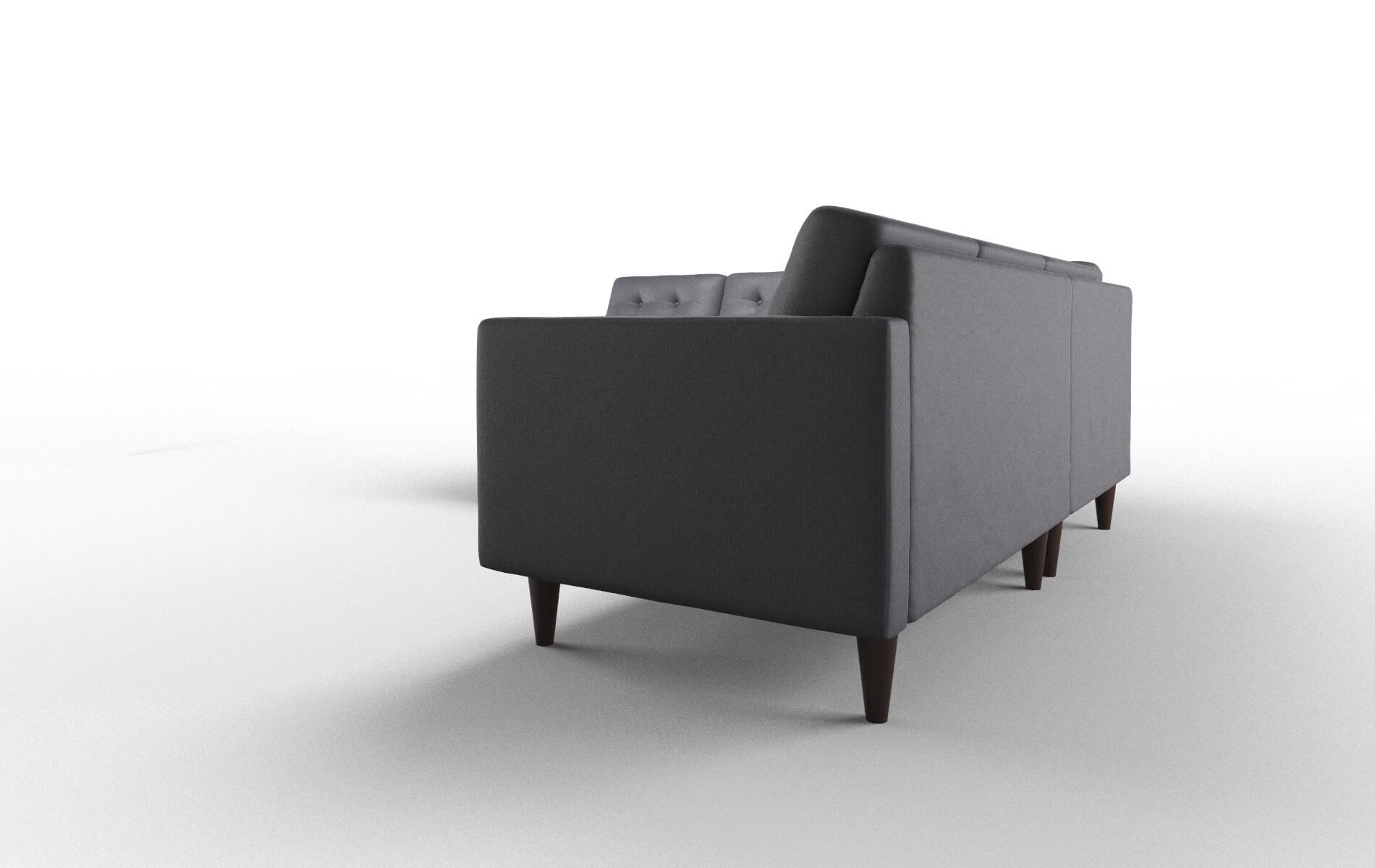 Turin Parker Charcoal Sectional espresso legs 4