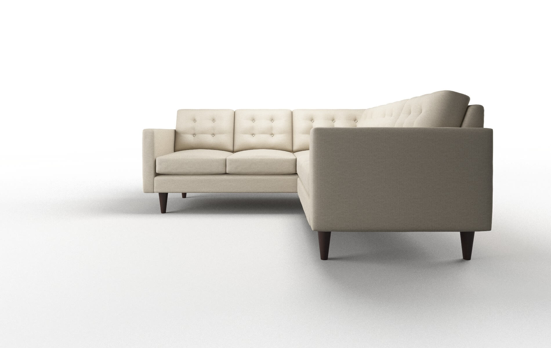 Turin Parker Linen Sectional espresso legs 5