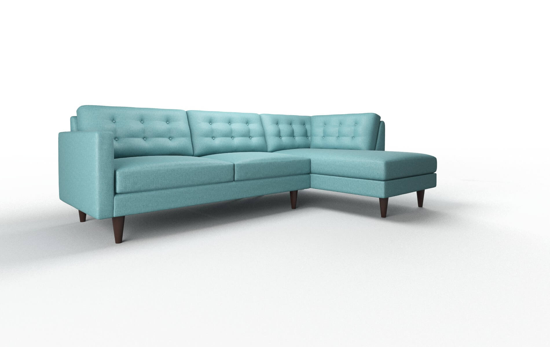 Turin Parker Turquoise Panel espresso legs 2