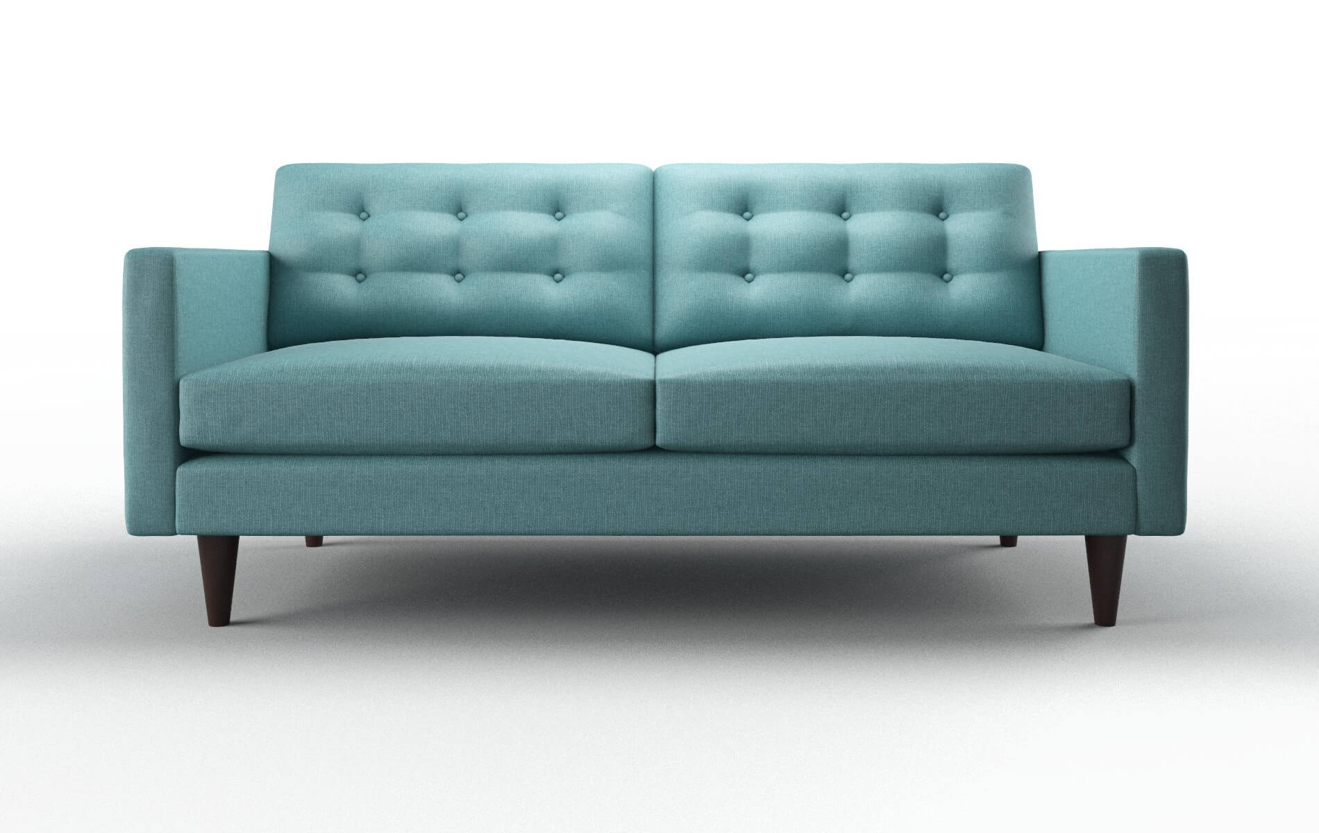 Turin Parker Turquoise Sofa espresso legs 1