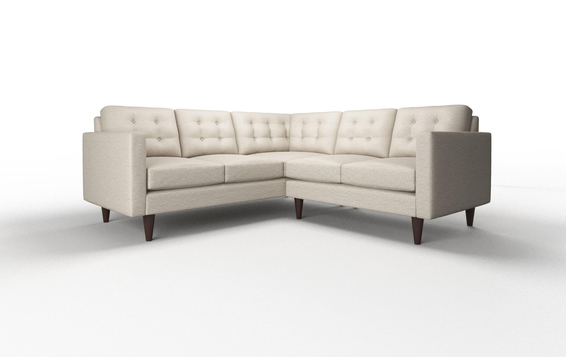 Turin Parker Wheat Sectional espresso legs 1