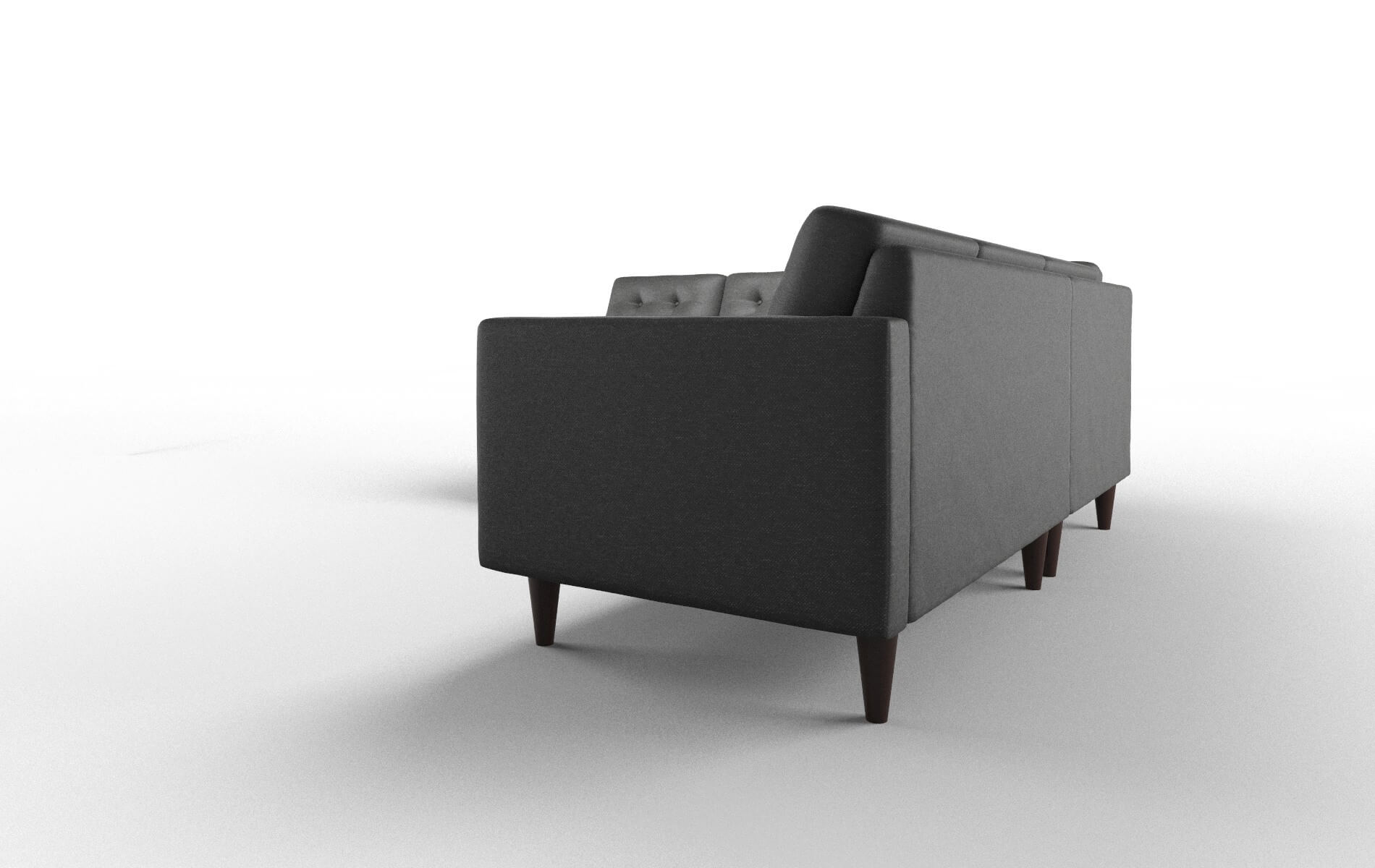 Turin Phoenix Charcoal Sectional espresso legs 4