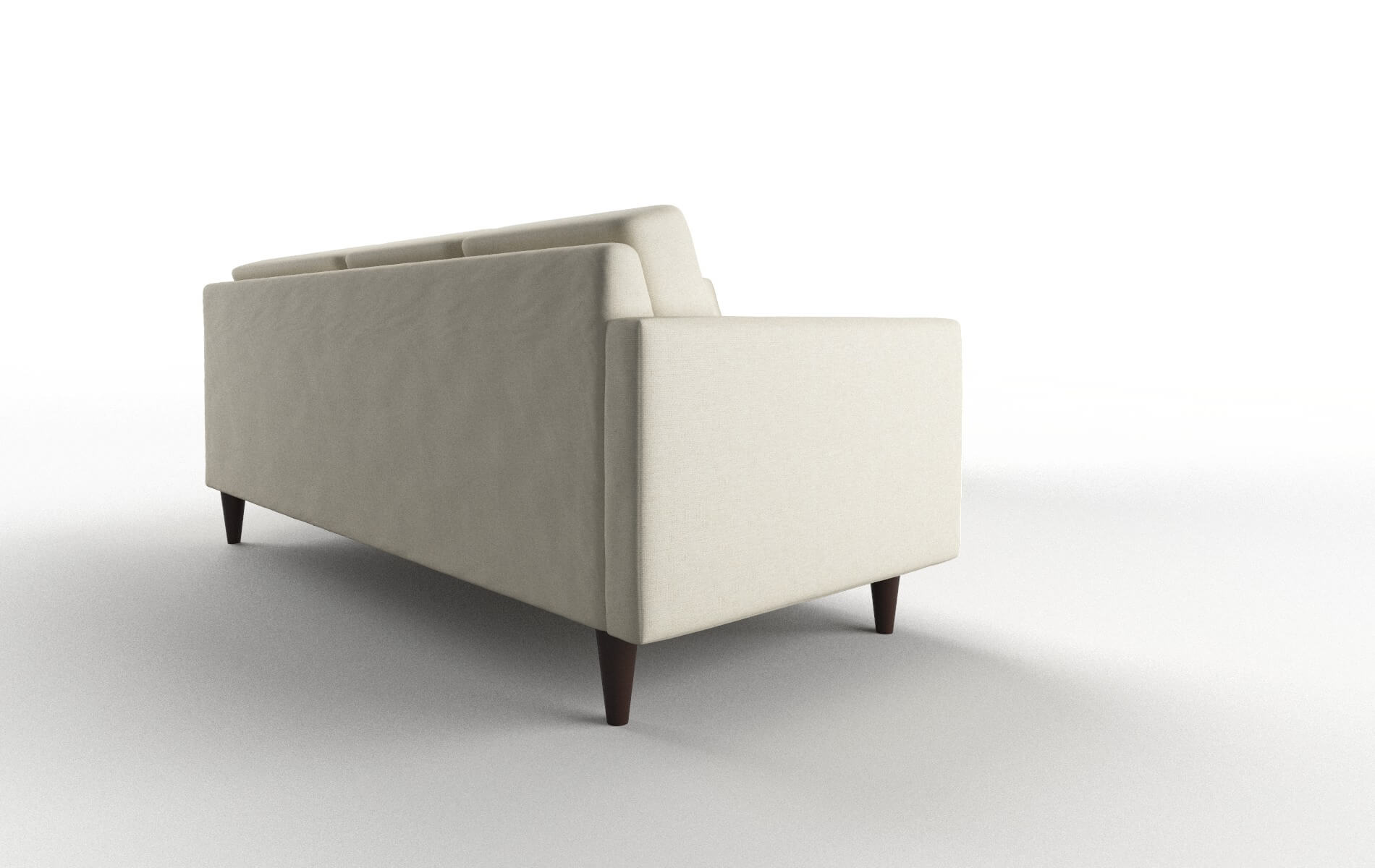 Turin Phoenix Ivory Sectional espresso legs 3