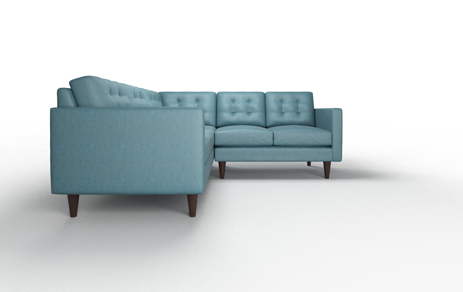 Turin Portland Prussian Sectional espresso legs 2