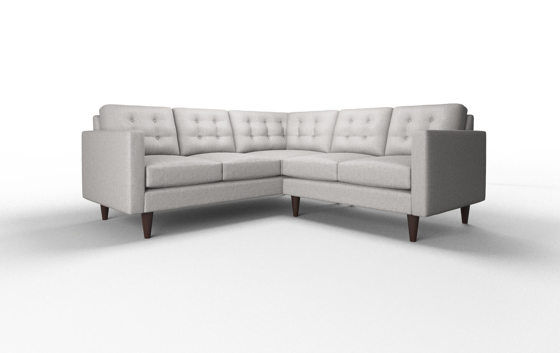 Turin Prime Ash Sectional espresso legs 1