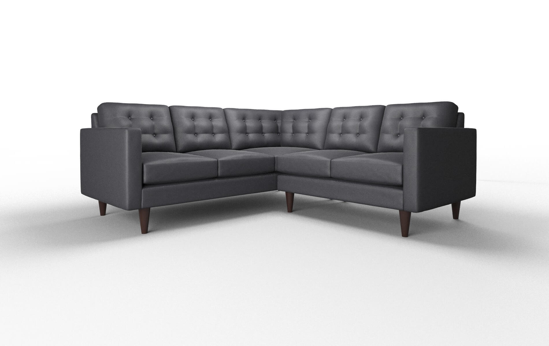 Turin Redondo navy Sectional Espresso Legs  1
