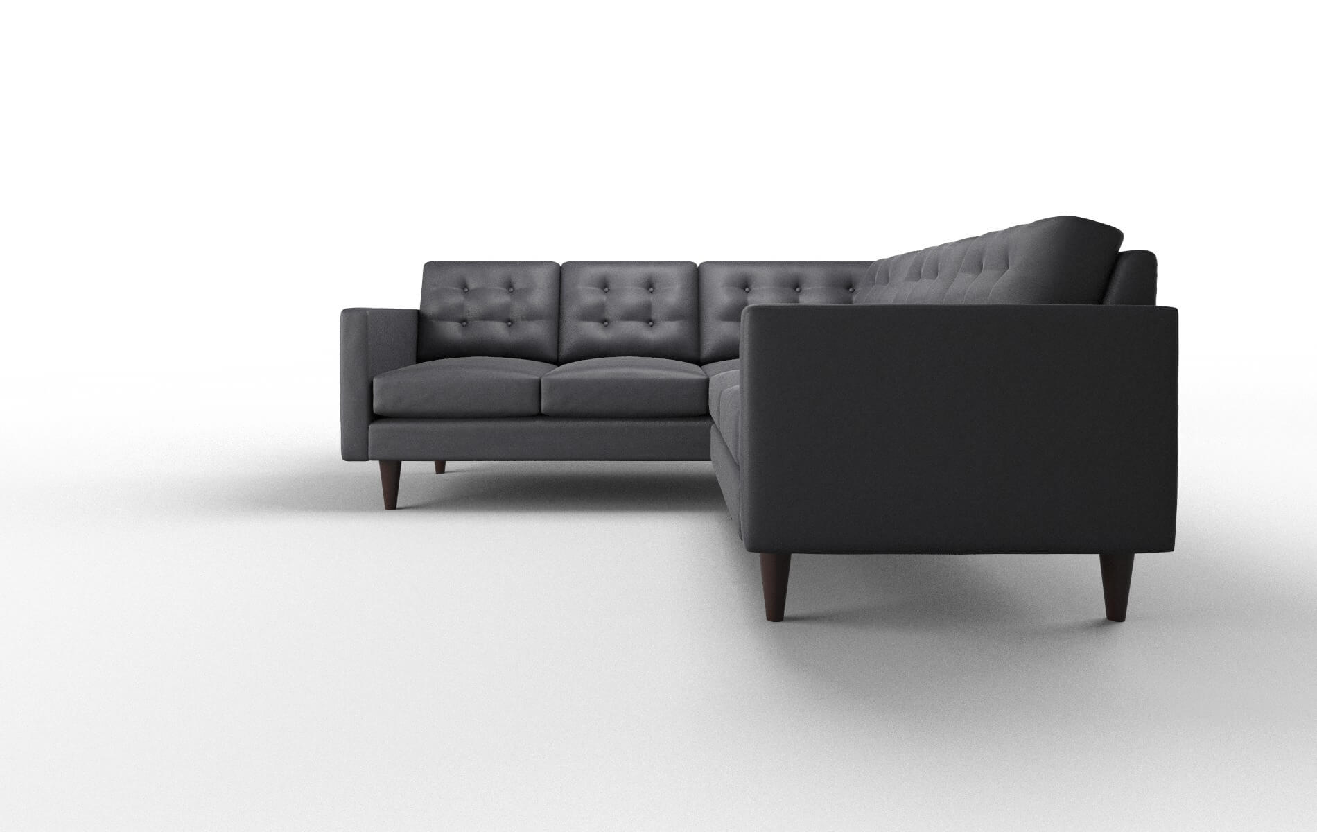 Turin Redondo Navy Sectional espresso legs 5