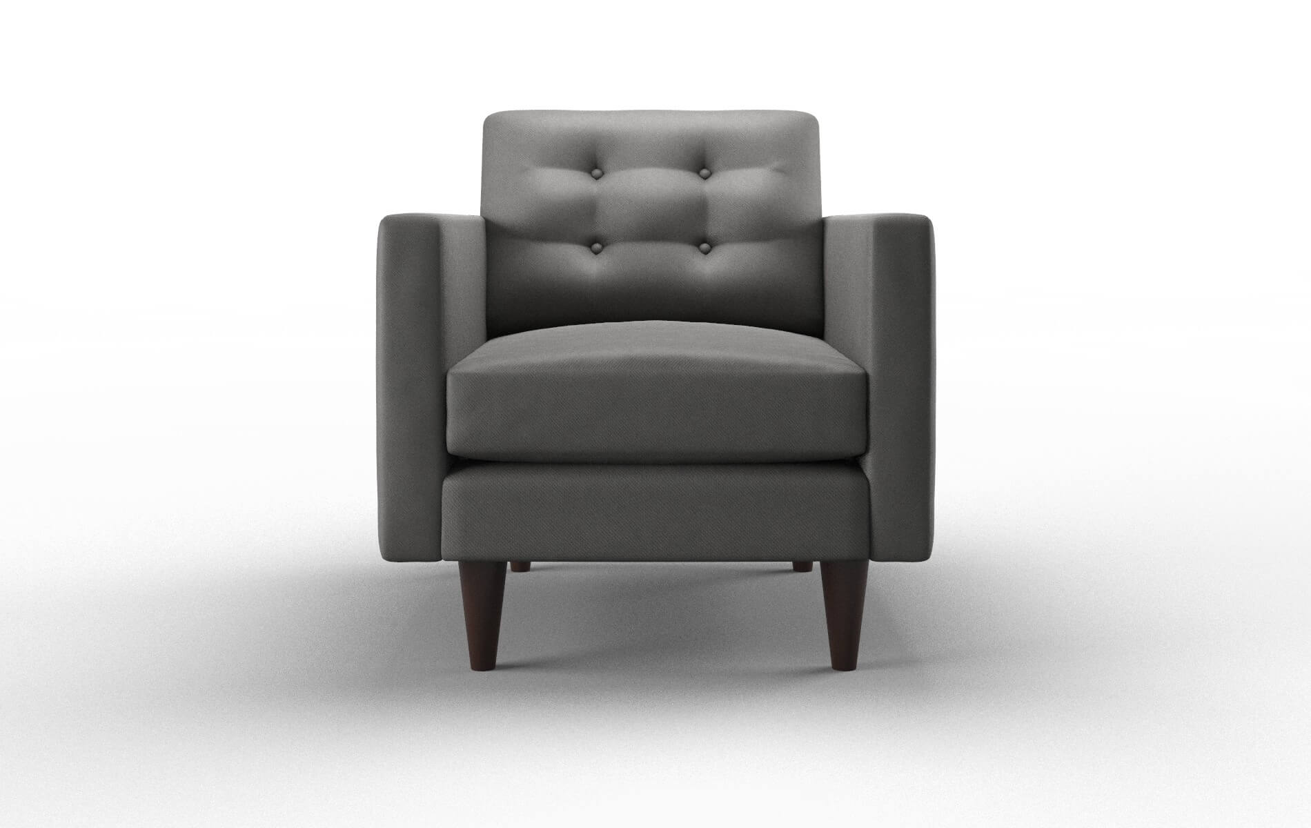 Turin Rocket Charcoal Chair espresso legs 1