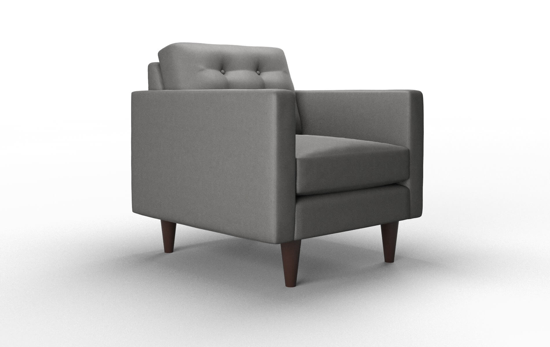 Turin Rocket Charcoal Chair espresso legs 2