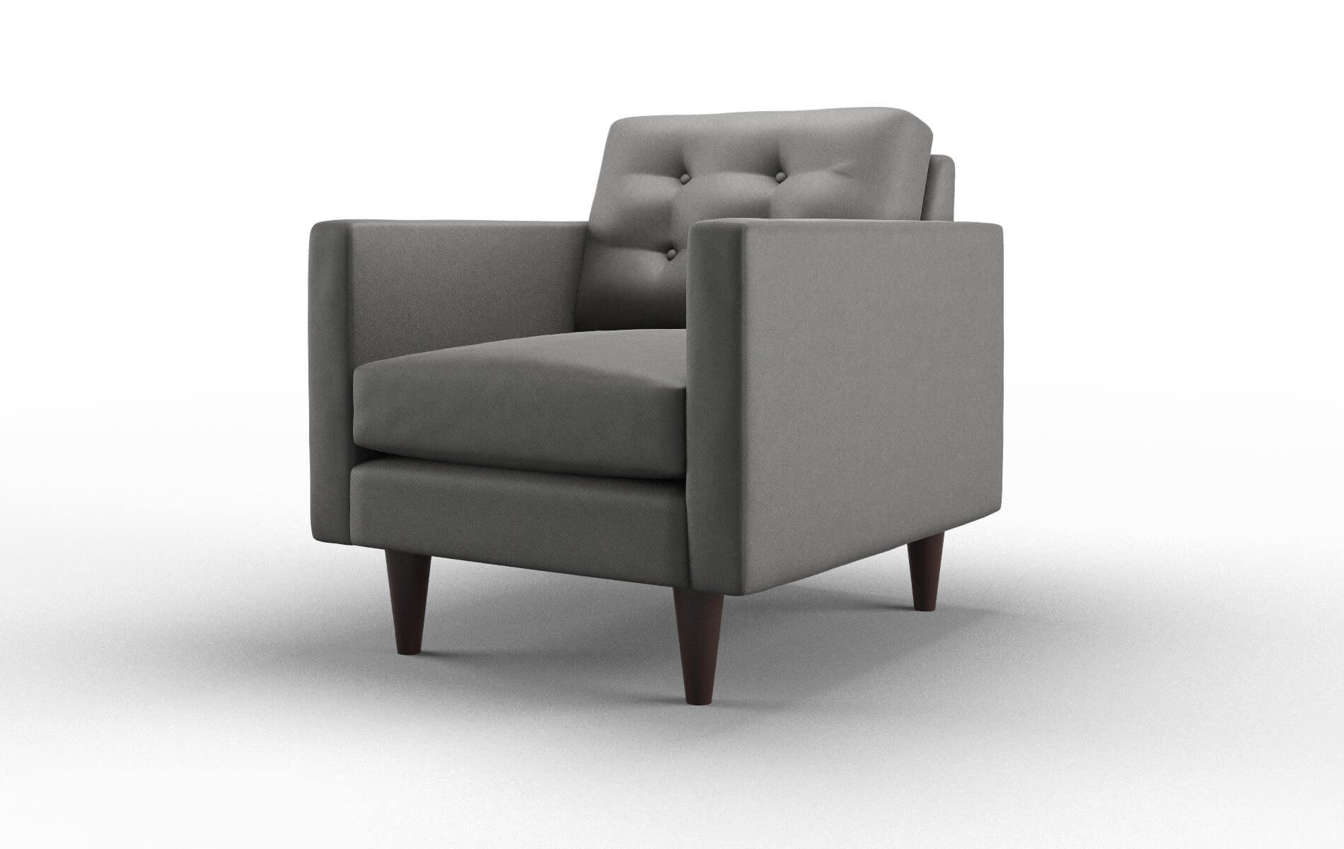 Turin Rocket Charcoal Chair espresso legs 4