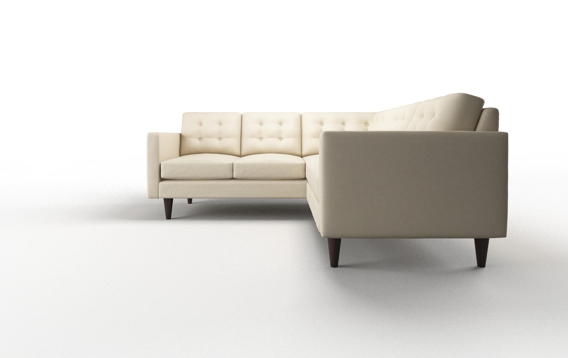 Turin Rocket Sand Sectional espresso legs 5