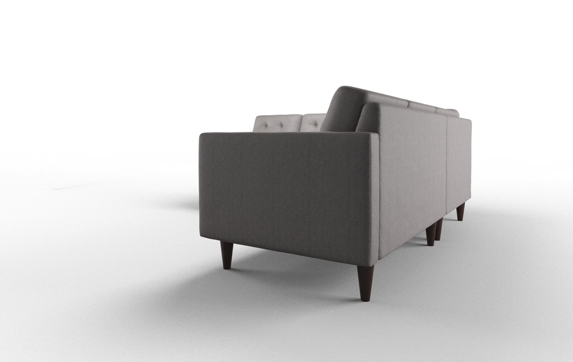 Turin Sasha Granite Sectional espresso legs 4