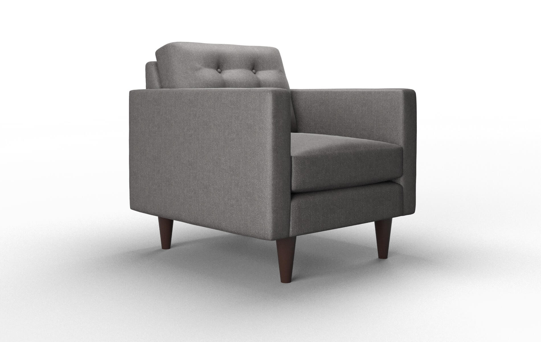 Turin Sasha Grey Chair espresso legs 2