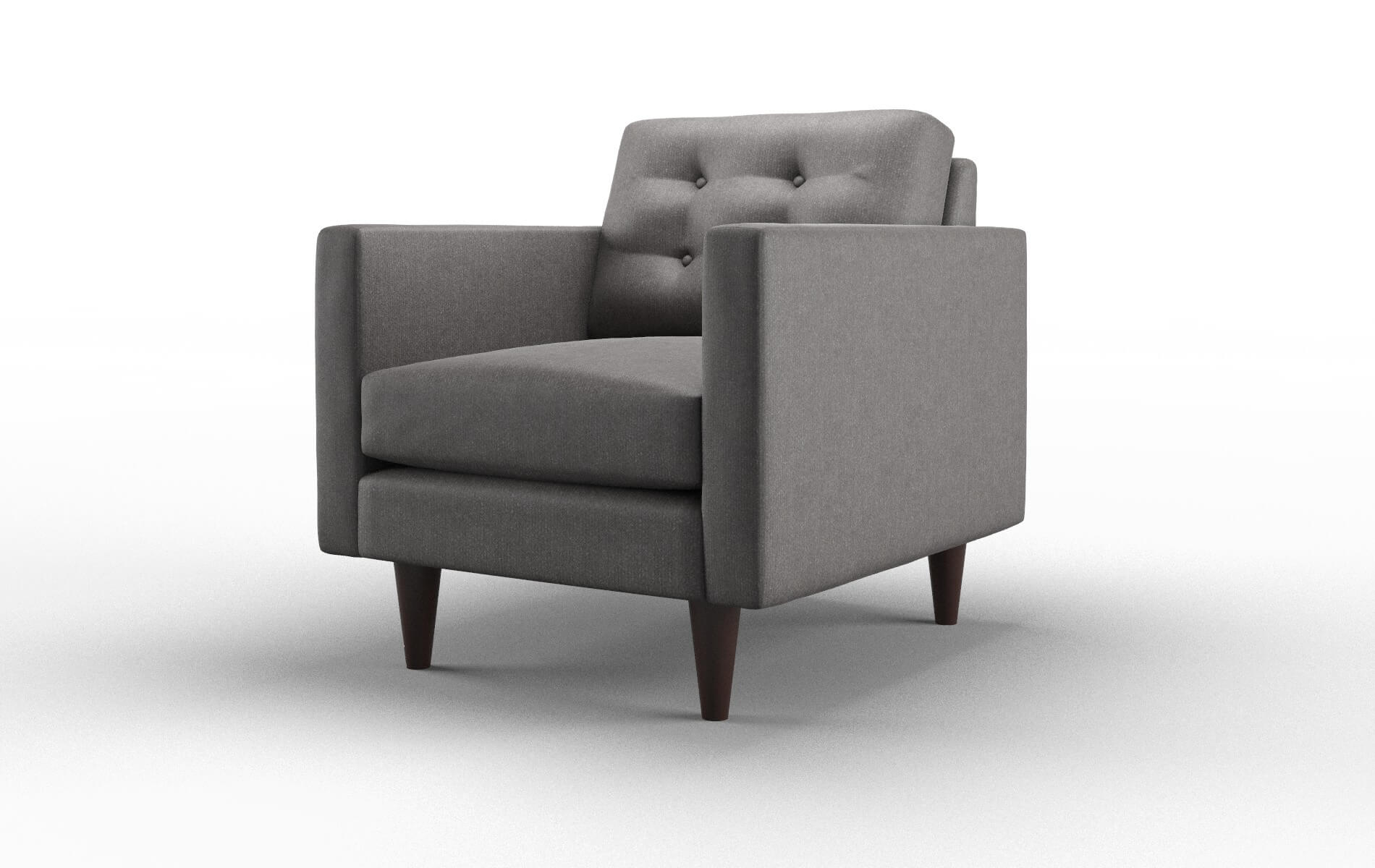 Turin Sasha Grey Chair espresso legs 4